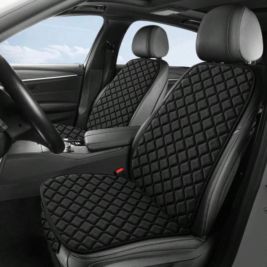1 pieza Cojín para asiento de coche, accesorio esencial para coche, cojín para asiento de coche suave y cómodo, protector universal para asiento de coche, cojín para asiento delantero y trasero, cojín para respaldo, adecuado para sedán, camión, SUV, interior de furgoneta, mejor opción de regalo para amigos, graduación, regreso a la escuela, Navidad, Día de San Valentín, padres, Halloween, Acción de Gracias, cumpleaños, Año Nuevo y otras festividades. - A - Ver 1