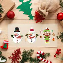 6/12pcs Autocolantes de Natal Papai Noel Boneco de Neve Rena Decalques DIY Autocolantes de Decoração Brinquedos para Encher Sacos de Presente de Festa de Férias Presente de Aniversário Autocolantes Feitos à Mão - Multicolorido - Ver 5