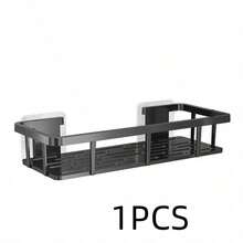 1/2 chiếc kệ lưu trữ phòng tắm không cần khoan, thiết kế thoát nước rỗng, kệ treo tường tổ chức phòng tắm và nhà bếp, kệ treo lưu trữ phòng tắm & nhà bếp - Đá mã não đen - Xem 10