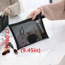 3件/1件裝 絎縫蝴蝶結玫瑰圖案化妝包，時尚便攜化妝包，粉色化妝包，多功能收納包，大容量可愛盥洗包，旅行收納包，迷你化妝刷收納包，印花盥洗包，適用於口紅、刷具、護膚品、手機、硬幣、小物品，居家、禮物、假期、萬聖節、聖誕節及更多多功能用途，返校季 - 彩色 - 查看 14