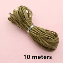 10m 2.5mm 扁平仿麂皮編織繩，韓式天鵝絨皮革繩，DIY項鍊珠寶製作材料 - rope cords - 查看 22