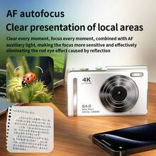 4K Ultra HD Digital Camera, 64MP Photos, 16X Digital Zoom, Anti-Shake Compact Vlogging Camera, Support OTG Connection, 1200mAh Battery, Long Playtime, Multiple Colors Available, Portable Travel Camera For Students & Content Creators - View 6
