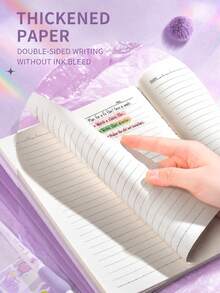 Gradient Notebook Lined Softcover B5 Thickened Stitched Notebook, 4/8/16PCS, Suitable For Office, Study, Journaling - B5 - View 6