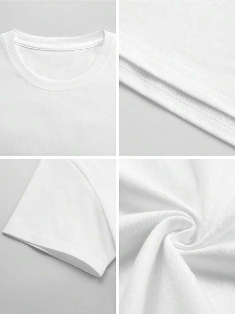 Men's Fashion Casual Printed Short Sleeve - White - View 3