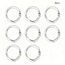 4/8/12pcs Spring O-Ring Keychain Clasp, Metal Bag Hardware Accessories, DIY Wallet Supplies, Lanyard Clip, Bag Pendant Connector - Multicolor - View 16