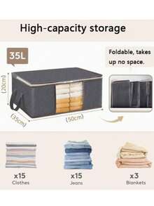 1/3/6/10pcs Foldable Home Clothing Storage Bags, Home Organization Bags Suitable For Clothes, Quilts, Sweaters, Bedding, Bedroom, Pillows And Closet Organization And Storage,Dorm Room - Pink - View 3
