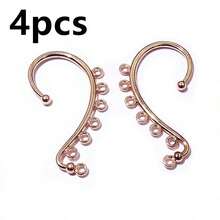 4pcs 60x36mm DIY Earrings Ear Cuffs DIY Jewelry Making Accessories Gold Silver Color Bridal Hair Combs Findings - 60x36mm - View 10