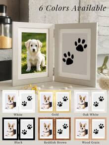 1 Set Foldable Photo Frame, 2-Fold/3-Fold/5-Fold Hinge Collage Frame, Suitable For 4x6 5x7 Photos, Vertical Desktop Display, Home Decor, Suitable For Family, Wedding, Pet Photos, Mother's Day Gift, Gift For Friends And Family (Photo Paper Not Included) - 1PC - View 4