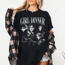 9 Requiem Leon Kennedy Girl Dinner Shirt, Vintage 90s Bootleg, Grace - Black - View 1