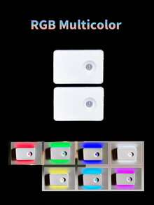 1/2pcs Smart Motion Sensor LED Night Light, Dual-Sided Glowing Design, Cabinet Light, Sensor Light, Warm Light/RGB Color Optional, Dimmable Ambient Light, Suitable For Gaming Area, Bedroom, Bathroom, Kitchen, Bedroom Decor, Room Decor, Battery Capacity: 300mAh - Double-sided Sensor Light - View 11