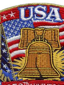 1 buah Patch Peringatan 250 Tahun AS 2026 Lonceng Liberty Bordir Tempel Setrika - MultiWarna - View 6