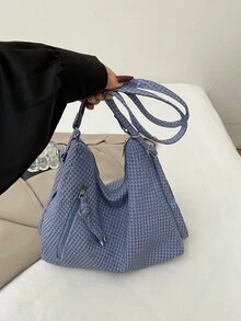 Large Capacity Korean Style Backpack New Crossbody Bag Fashion Versatile Commuter Shoulder Tote Bag - Blue - View 12