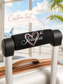 Funda personalizada para asa de equipaje de viaje con texto personalizado, disponible en 7 colores - Ideal para proteger tus manos y el asa de tu bolso - Multicolor - Ver 3