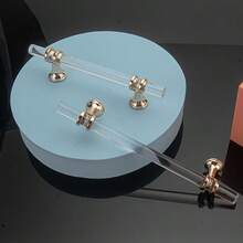 1pc Modern Transparent Handle, Luxury Plastic Handle, Cabinet Door Handle - Transparent Strip - View 6