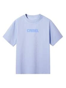 CAMEL CROWN 男士戶外運動T恤，速乾透氣跑步健身穿著 - 縹緲藍 - 查看 3