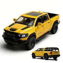 Model Truk Pickup Mammoth Skala 1:32 dari Paduan Logam Die-Cast, Pintu Dapat Dibuka - Rak Kargo Belakang Dapat Dilepas, Mainan Kendaraan Off-Road untuk Kolektor Anak, Hadiah Ulang Tahun, Hadiah Ulang Tahun - MultiWarna - View 3