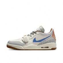 Nike Jordan Legacy 312 舒適圓頭緩震回彈低筒復古籃球鞋男款 - 米色/灰色/藍色 - 查看 6