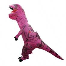1pc Tyrannosaurus Rex Inflatable Costume Suitable For 1.5-2m Height Dinosaur Inflatable Suit Adult Sports Meet Dinosaur Outfit Dinosaur Inflatable Costume Prop Ride-On Dragon - Rose Red Tyrannosaurus Rex - View 5