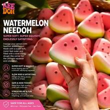 FunSquish Realistic Watermelon Squishy Toy - Cute Slow Rebound Squeeze Fidget Toy For Stress Relief, Anxiety Reduction & Mood Boosting, - Beige - View 1