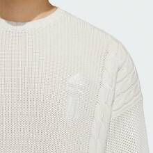 adidas 武極系列 Wuji Sweatshirt 舒適柔軟純色運動長袖針織衫 男款 灰 - 灰色 - 查看 4
