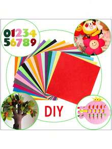 66/40/22/10pcs Handmade Felt Squares, Multiple Colors Available, Suitable For Halloween/Thanksgiving/Christmas DIY Crafts, Cutting, Sewing, Modeling And Home Decor - Felt Cloth - View 7