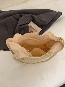 Fashionable Large Capacity Woven Women's Tote Bag - Beige - View 8