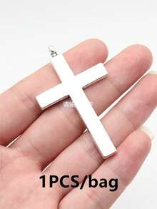1pc 56x34mm Cross Charms Pendant For DIY Jewelry Making Necklace Keychain Phone Chain Bracelet Making Accessories Handmade Craft Making Findings - Cross - View 10