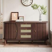 Buffet, Rattan Chest Of Drawers, Chest Of Drawers With Sliding Doors, Adjustable Shelves And Rounded Top. - 自然色 - 查看 10