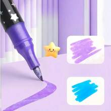 Best-Selling Dual-Tip Dual-Color Glitter Markers, Bold Soft-Tip Acrylic Paint Pens For Students, Art Drawing, Painting And Graffiti, Back To School - Markers - View 5
