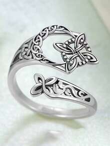 1pc Vintage Ring, Suitable For Women To Wear, Suitable For Wedding, Engagement, Anniversary Party, Valentine's Day Gift - 1# - View 1