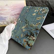 杏花印花平板保護殼，附筆槽，相容 iPad 11(A16 2025)，自動休眠/喚醒功能，相容小米 5/5PRO/6/6PRO/7/7PRO，相容華為 Matepad，相容榮耀平板 - 彩色 - 查看 9