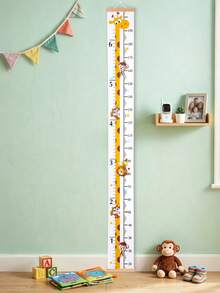 1pc Cute Giraffe Height Measurement Sticker, Creative Cartoon Growth Ruler, Hanging Fabric Height Chart, Removable Height Sticker, Portable And Reusable Height Ruler, Baby Room Decoration, 1st Birthday Party Decoration, Suitable For Room And Home Decor, Home Decor And Small Gifts, Kindergarten Wall Decor, Baby Photography Props - Giraffe - View 12