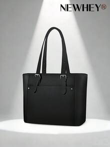 NEWHEY Tote Bags For Women With Zipper PU Leather Work Tote Bags Large Capacity Tote Bag Shoulder Purse Bag For College Work Travel - Multicolor - View 2