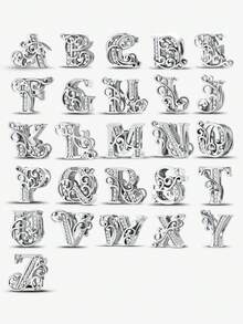 1个A-Z 26字母串珠吊坠，适合女士手链、手镯DIY饰品制作，周年纪念礼物，优雅女士饰品 - 字母串珠 - 查看 3