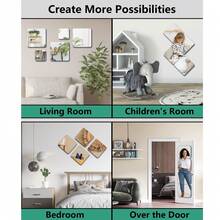4/8-Piece Set Of Square Decorative Mirror Wall Stickers3d Mirror Brick Wall StickersDiy Wall Decoration1mmUltraThinAcrylicMirrorStickers,Wall Stickers - Silver - View 6