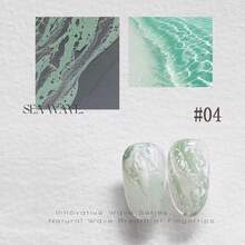 MISS MIANEL 12ML/PCS 2026新款彩繪波浪大理石快混液，白色指甲、藍色指甲、粉色指甲，夏季絲綢冰透蕾絲波浪漸層凝膠，綠色指甲、金色指甲 - 彩色 - 查看 24