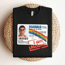 Women's T-Shirt With Vintage Y2K 2008  Original Movie Promo Print "I Am Mclovin" - Black - View 3