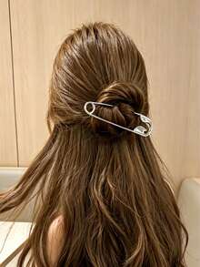 5/1pc Sweet & Cool Style Large Dual-Use Brooch Hair Clip, Both Safety Pin And Side Clip, Unique Eye-Catching Design - Suitable For Women And Girls, Daily, Date, School, Vacation, Party - Multicolor - View 2