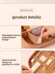 Extra Large Capacity Makeup Bag, High-End Portable Travel Business Trip Handheld Toiletries Storage Bag, Convenient To Carry For Travel, Essential For Beauty-Loving Girls - Multicolor - View 9