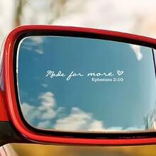 Rearview Mirror Car Stickers, Inspiring Bible Verses, Stickers Praising God For Those Who Love Him, Suitable For Cups, Laptops, Cars And Windows - A - View 6