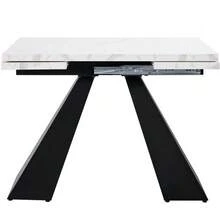 Telescopic Dining Table (99-159 X 74 Cm), Extendable, Ideal For Optimizing Space In The Kitchen. Large Tabletop And Flexible Design, Perfect For The Office Or Living Room. Legs On A Central Pedestal. - 白色 - 查看 5