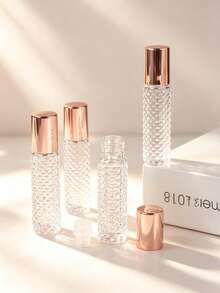 10ml Glass Roller Bottles Set,Leakproof Refillable Non-Slip Travel Size Essential Oil Dispenser,Portable Cosmetic Containers For Perfume Skincare - Multicolor - View 4