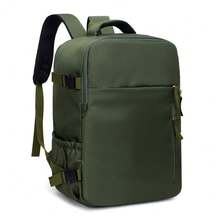 1 pieza Bolso de mano de nailon sólido multicolor con compartimento para zapatos de apertura de 180°, gran capacidad, múltiples bolsillos y cierre con cremallera, adecuado para viajes aéreos y vacaciones - Multicolor - Ver 14