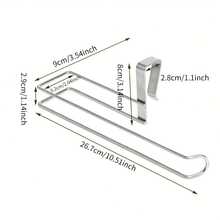 1 buah Tempat Handuk Kertas Stainless Steel, Rak Handuk Kertas & Kain Dapur Perekat Tanpa Bor, Rak Handuk Dinding Anti Karat untuk Dapur dan Kamar Mandi, Rak Penyimpanan Perekat Tanpa Merusak - MultiWarna - View 5
