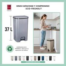 Comfort House Cubo de Basura con Pedal | Capacidad de 37 litros | Cubo Reciclaje | Cubo de Basura Orgánico Cocina | 1 unidad | Piezas Extraíbles | Limpieza FácilEnvíos Rápidos 24-48horas - Negro - Ver 4