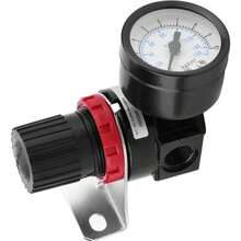 Air Regulator Pressure Gauge 1/4 NPT Thread - Black - View 2