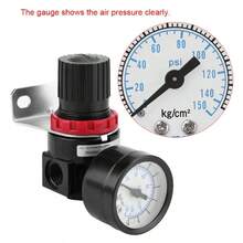 Air Regulator Pressure Gauge 1/4 NPT Thread - Black - View 4