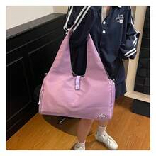 ALO Foldable Gym & Yoga Bag, Large Capacity Travel Tote Bag, Lightweight Multi-Purpose Shoulder Bag For Sports & Travel - Màu tím - Xem 3