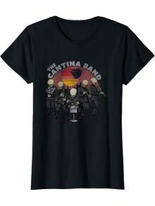 Official Licensed Cantina Band Sunset Mens-Shirt - Classic Far Far Away Tee UK - Washable - Officially Licensed - Premium Quality - Unisex Black - Schwarz - Übersicht 3