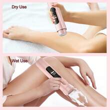 2 In 1 Women Electric Razor & Bikini Trimmer, IPX7 Waterproof Wet Dry Shaver With Ceramic Sharp Blade, USB Rechargeable 400mAh Dual Head Hair Trimmer For Face, Underarm, Leg And Pubic Hair, Portable Personal Groomer, Gift For Men Women,Multiple Color - 西瓜粉 - 查看 6